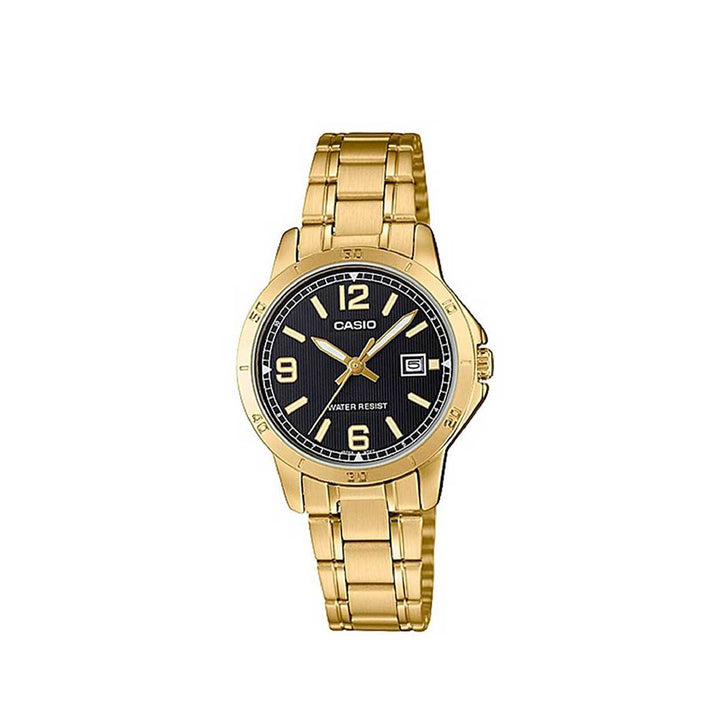 Casio LTP-V004G-1BUDF Gold Analog Stainless Steel Strap Watch For Women