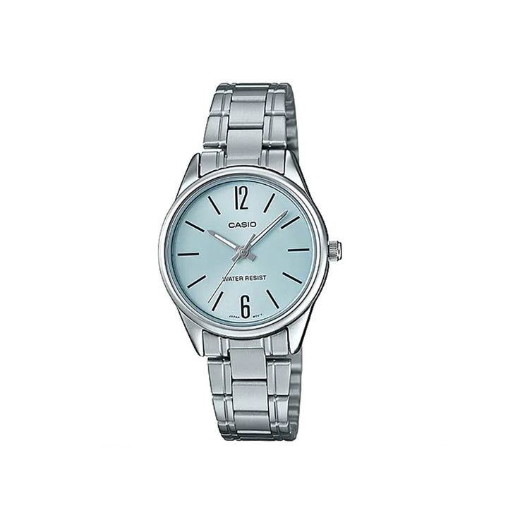 Casio LTP-V005D-2BUDF Silver Analog Stainless Steel Strap Watch For Women