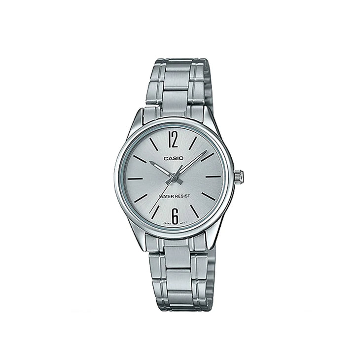 Casio LTP-V005D-7BUDF Silver Analog Stainless Steel Strap Watch For Women