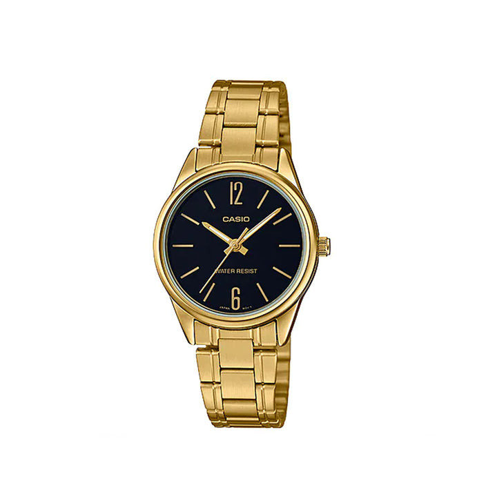 Casio LTP-V005G-1BUDF Gold Analog Stainless Steel Strap Watch For Women