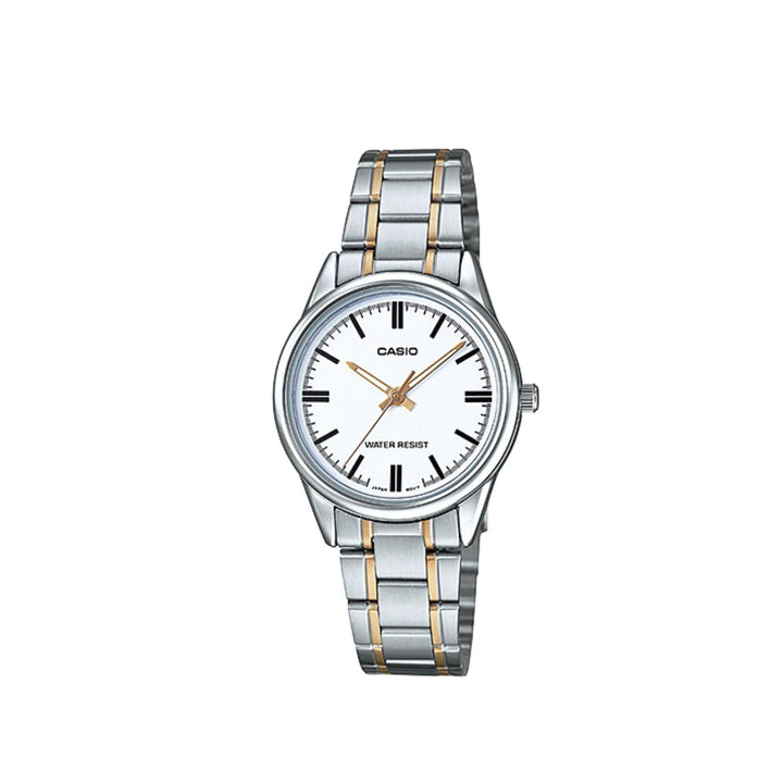 Casio LTP-V005SG-7AUDF Two-Tone Analog Stainless Steel Strap Watch For Women