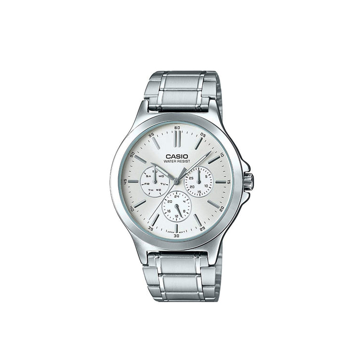 Casio LTP-V300D-7AUDF Silver Analog Stainless Steel Strap Watch For Women