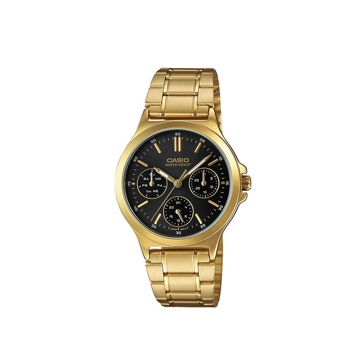Casio LTP-V300G-1AUDF Gold Analog Stainless Steel Strap Watch For Women