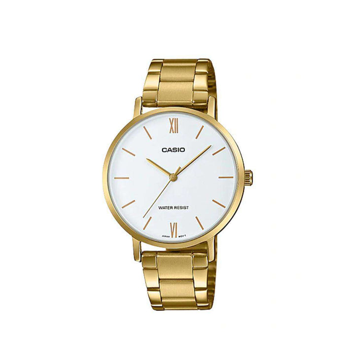 Casio LTP-VT01G-7BUDF Gold Analog Stainless Steel Strap Watch For Women