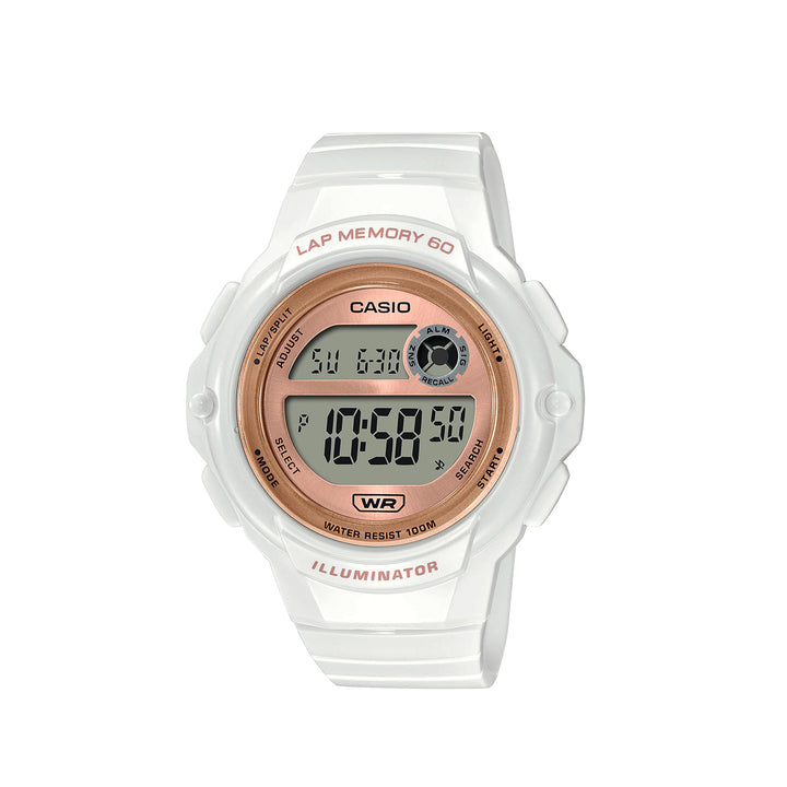 Casio LWS-1200H-7A2VDF Digital Resin White Strap Watch For Women