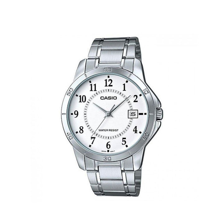 Casio MTP-V004D-7BUDF Analog Silver Stainless Steel Strap Watch For Men