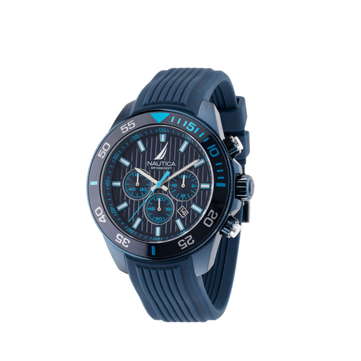 Nautica NAPNOS303 Nautica One Chronograph Blue Silicone Strap Watch For Men