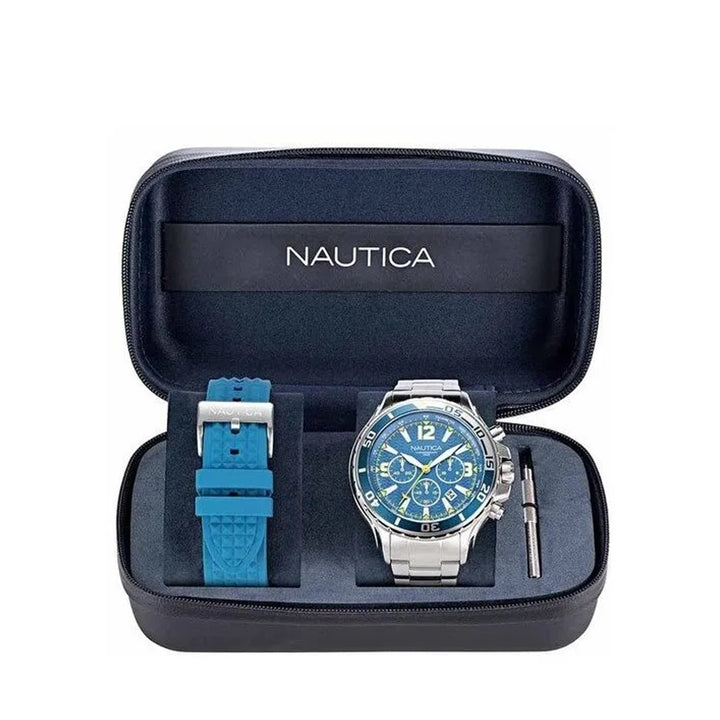 Nautica NAPNSS219 Chronograph Box Set Watch For Men