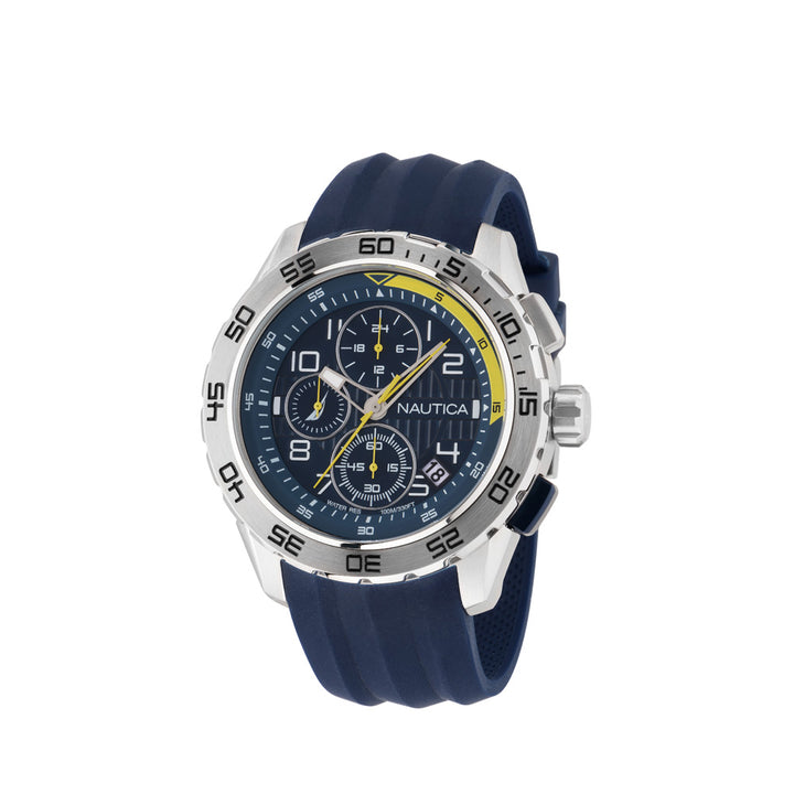 Nautica NAPNSS301 NST 101 Chronograph Blue Silicone Strap Watch For Men