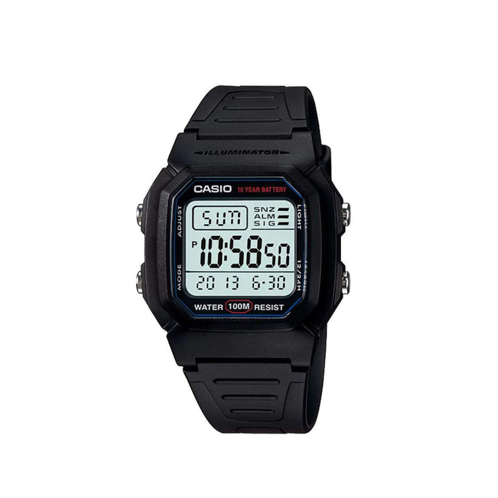 Casio W-800H-1AVDF Black Digital Resin Strap Watch For Men