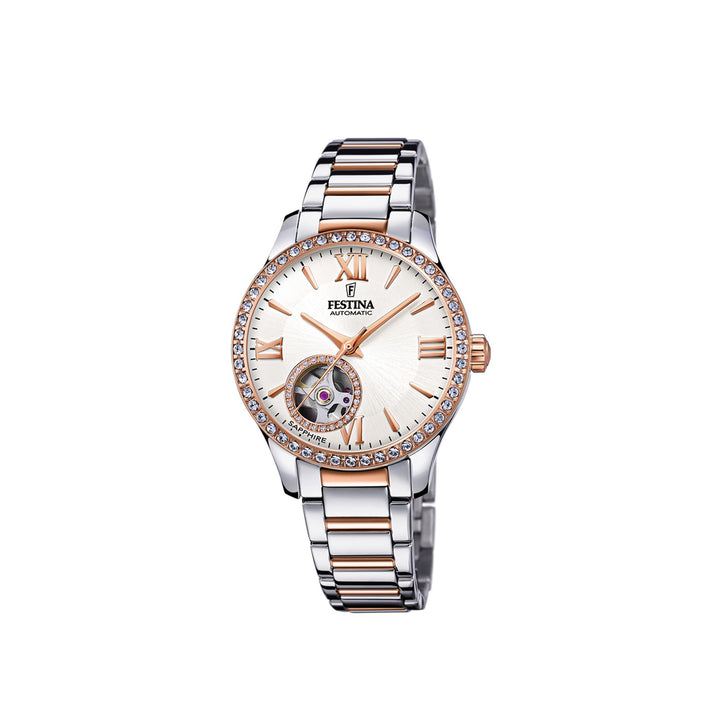 Festina F20487/1 Automatic Two-Tone Stainless Steel Strap Watch For Women