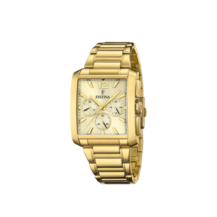 Festina F20638/2 Chronograph Gold Stainless Steel Strap Watch For Men