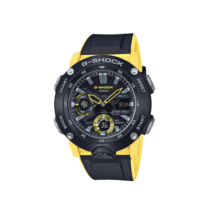 Casio G-Shock GA-2000-1A9DR Black/Yellow Analog Digital Resin Strap Watch For Men