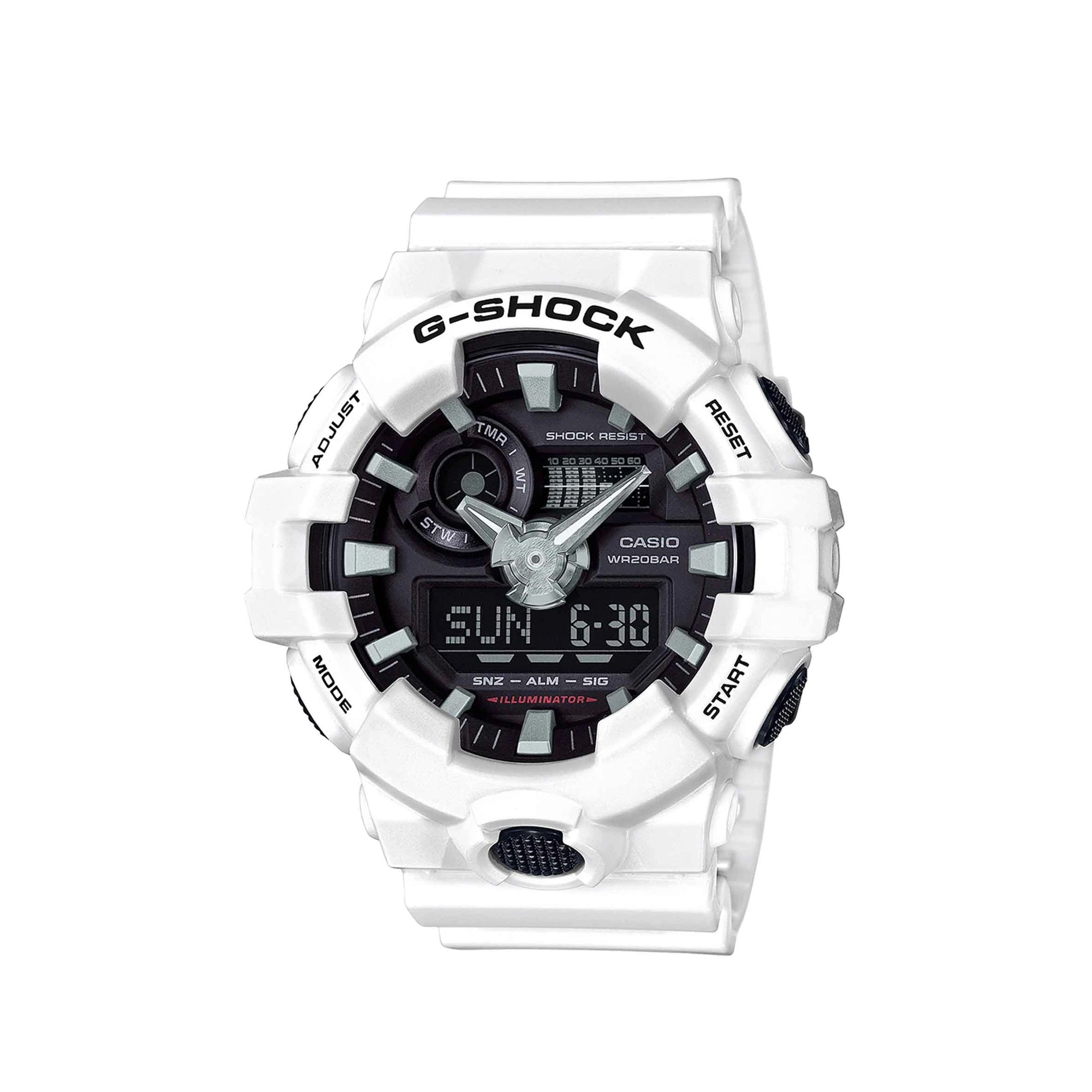 Casio G Shock GA 700 7ADR White Analog Digital Resin Strap Watch For M Time Depot