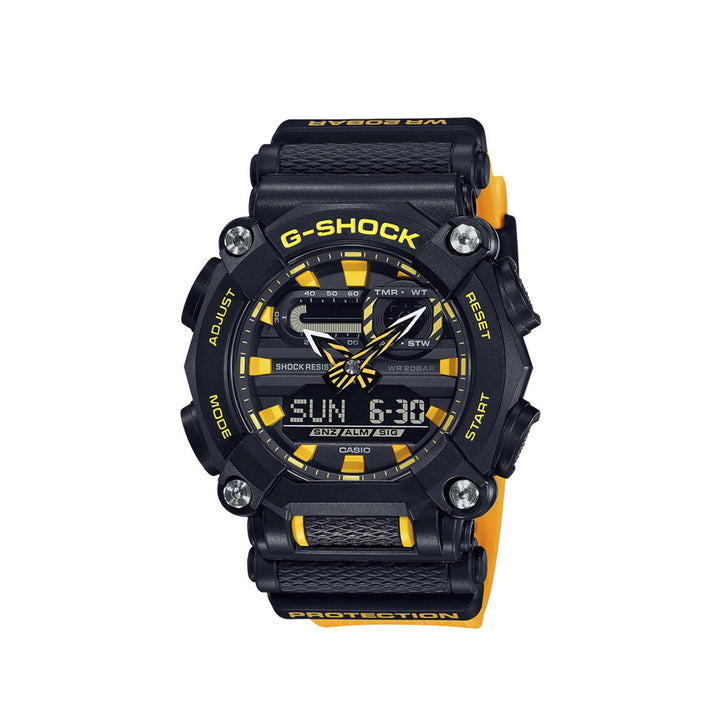 Casio G-Shock GA-900A-1A9DR Analog Digital Yellow Resin Strap Watch For Men