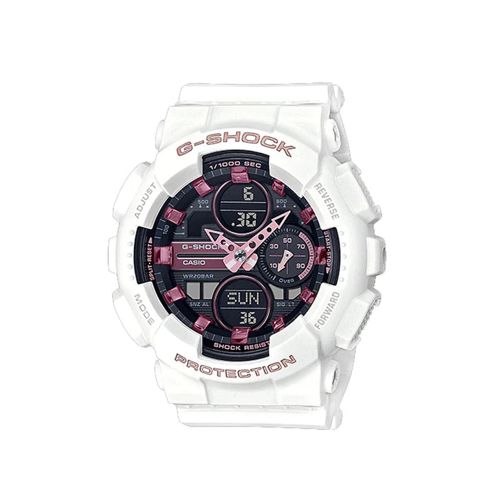 Casio G-Shock GMA-S140M-7ADR White Analog Digital Resin Strap Watch For Men