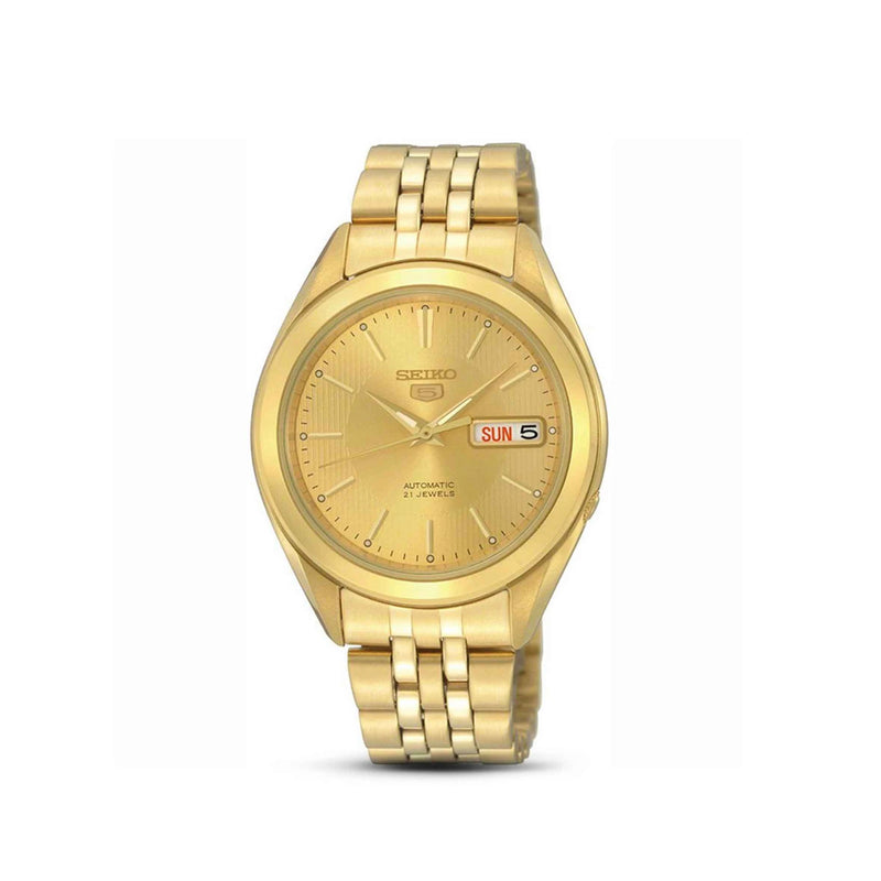 Seiko 5 SNKL28K1 Gold Automatic Stainless Steel Strap Watch For