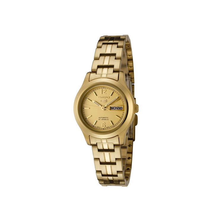 Seiko 5 SYME02K1 Gold Automatic Stainless Steel Strap Watch For Women