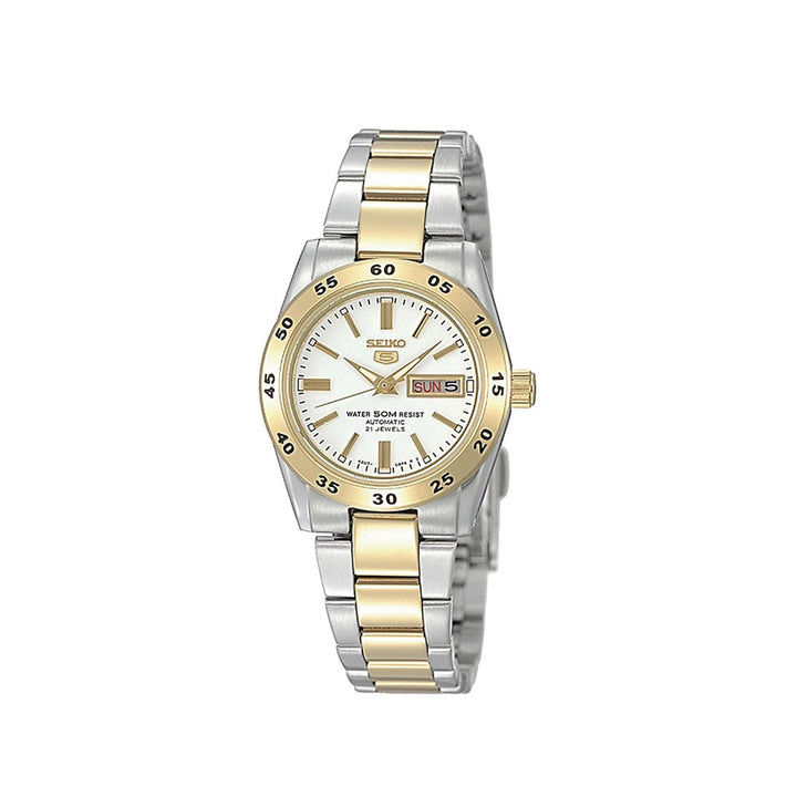 Seiko 5 SYMG42K1 Two-Tone Automatic Stainless Steel Strap Watch For Women