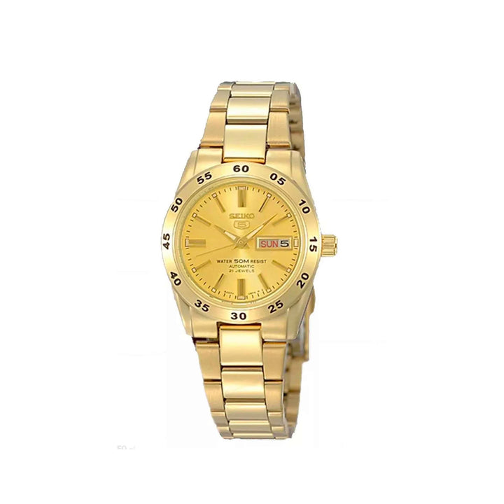 Seiko 5 SYMG44K1 Gold Automatic Stainless Steel Strap Watch For Women